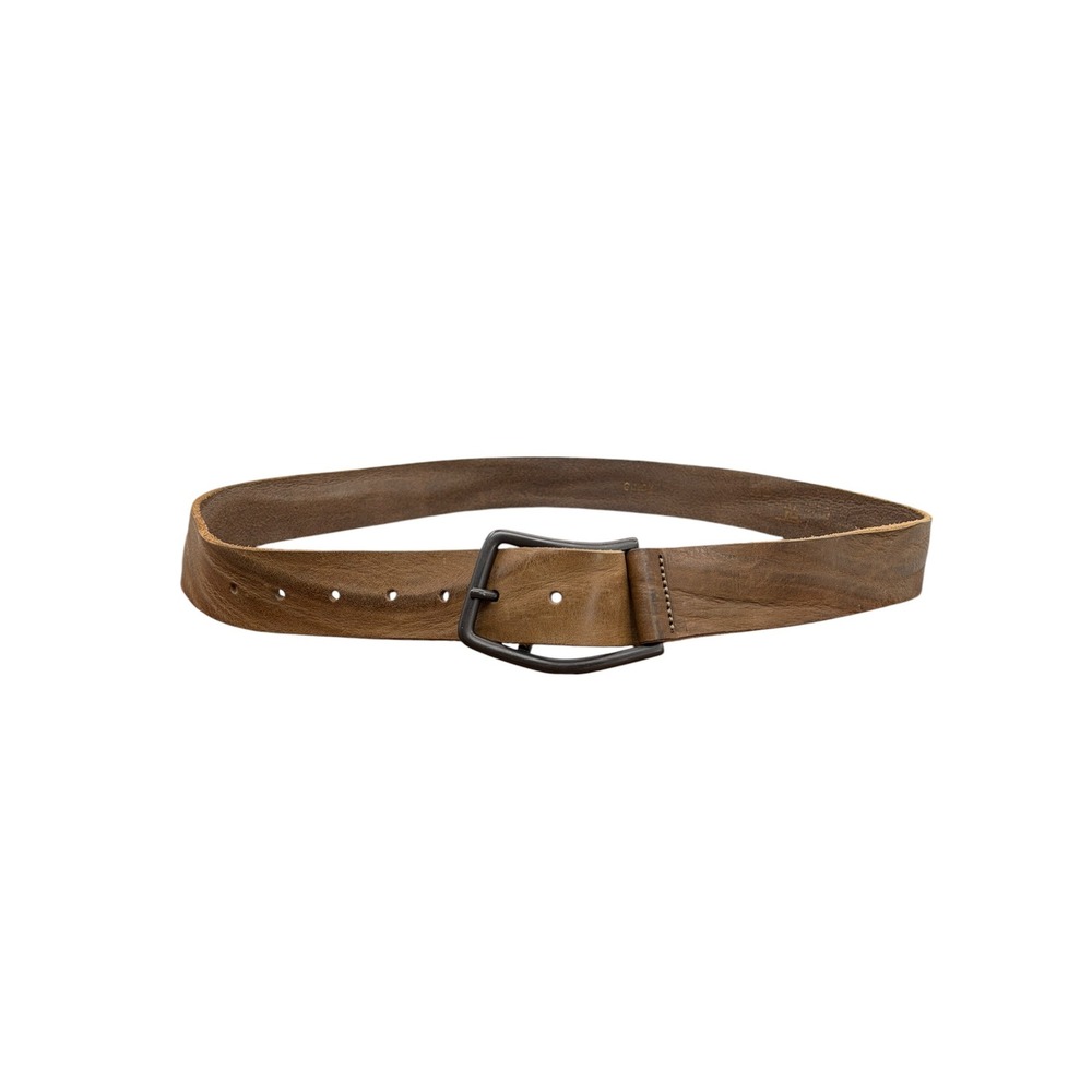Remo Tulliani Peace Belt Women SZ XL Brown Minimalist Italian Leather USA Made